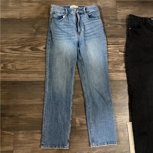 Abercrombie & Fitch Light Blue Straight Ultra High Rise Jean